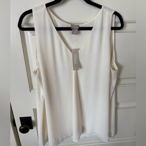 Chico's Elegant White Sleeveless Blouse